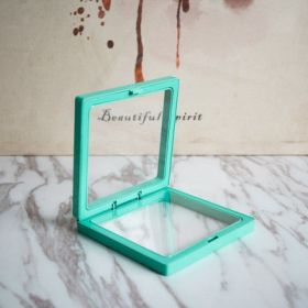 Anti-oxidation PE Film Jewelry Storage Box Color Film Suspension Box (Option: Tiffany Blue-11 Ã— 11 Ã— 2cm)