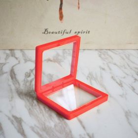 Anti-oxidation PE Film Jewelry Storage Box Color Film Suspension Box (Option: Red-11 Ã— 11 Ã— 2cm)